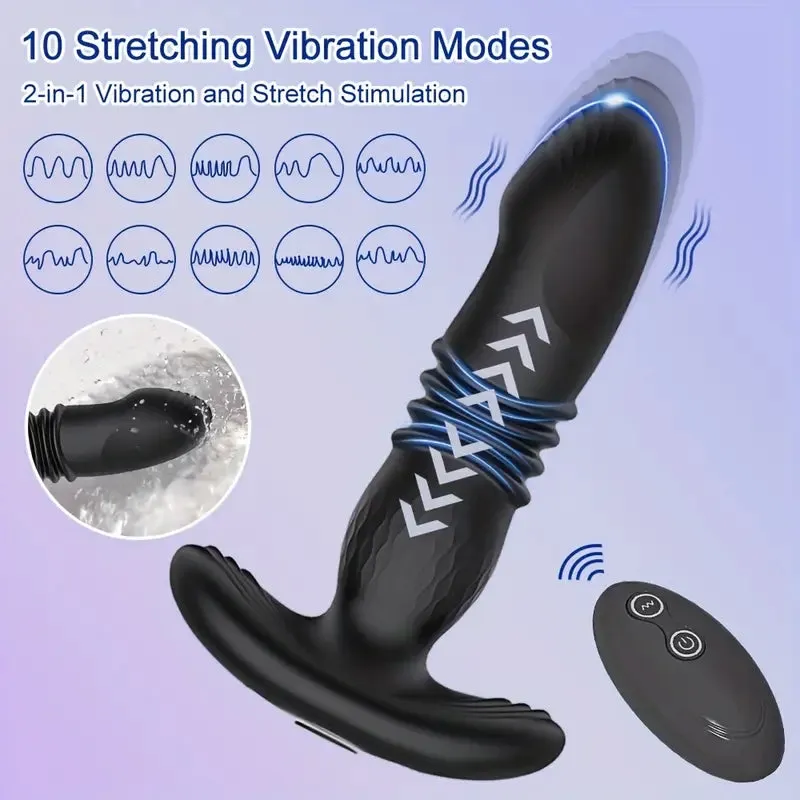 10 Thrusting & Vibrating Modes Thrusting Vibrator Anal Vibrator Butt Plug