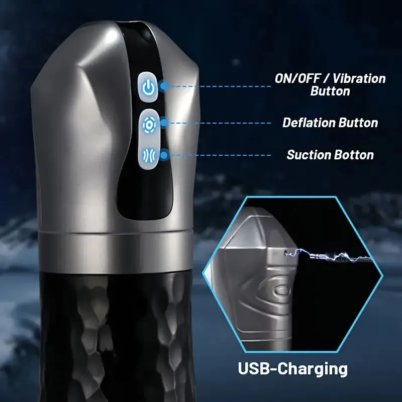 10 Vibrating 5 Sucking 360-degree Squeezing Kneading Auto Masturbator