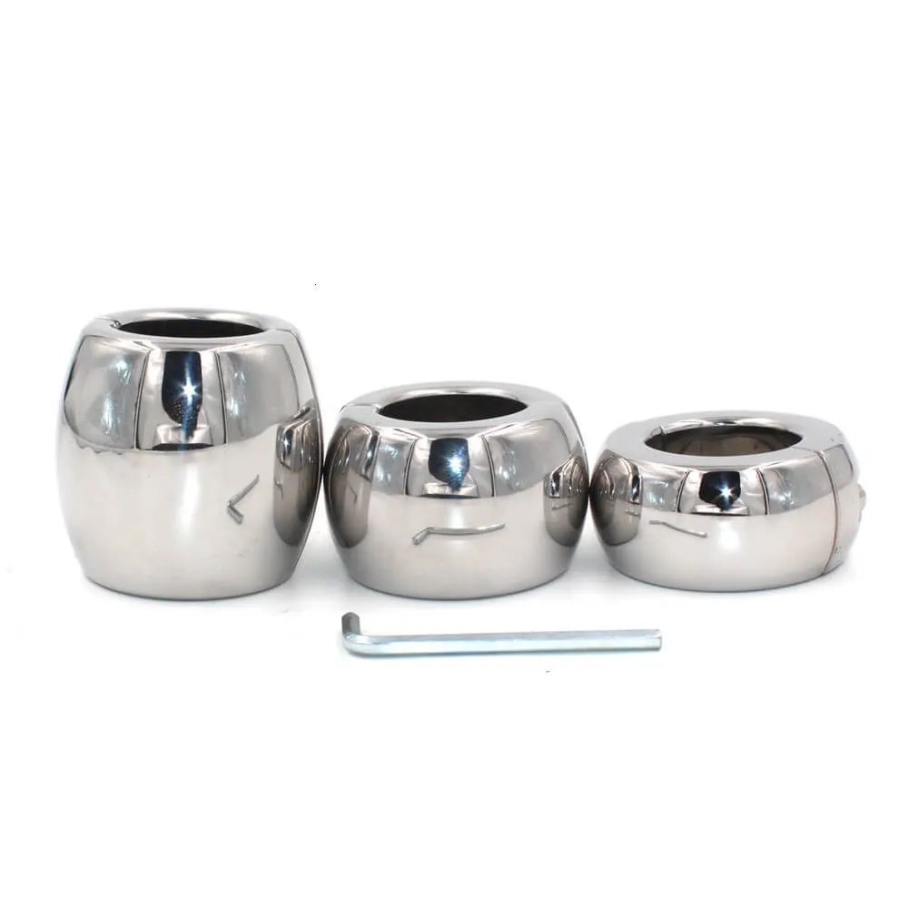 3 Size Stainless Steel Scrotum Penis Restraint Pendant Ball Stretcher