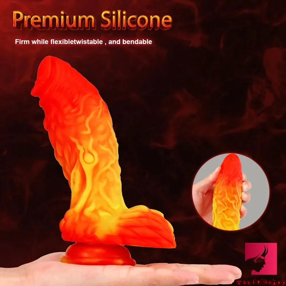 7.28in Fantasy Silicone Dragon Realistic Looking Dildo Love Toy