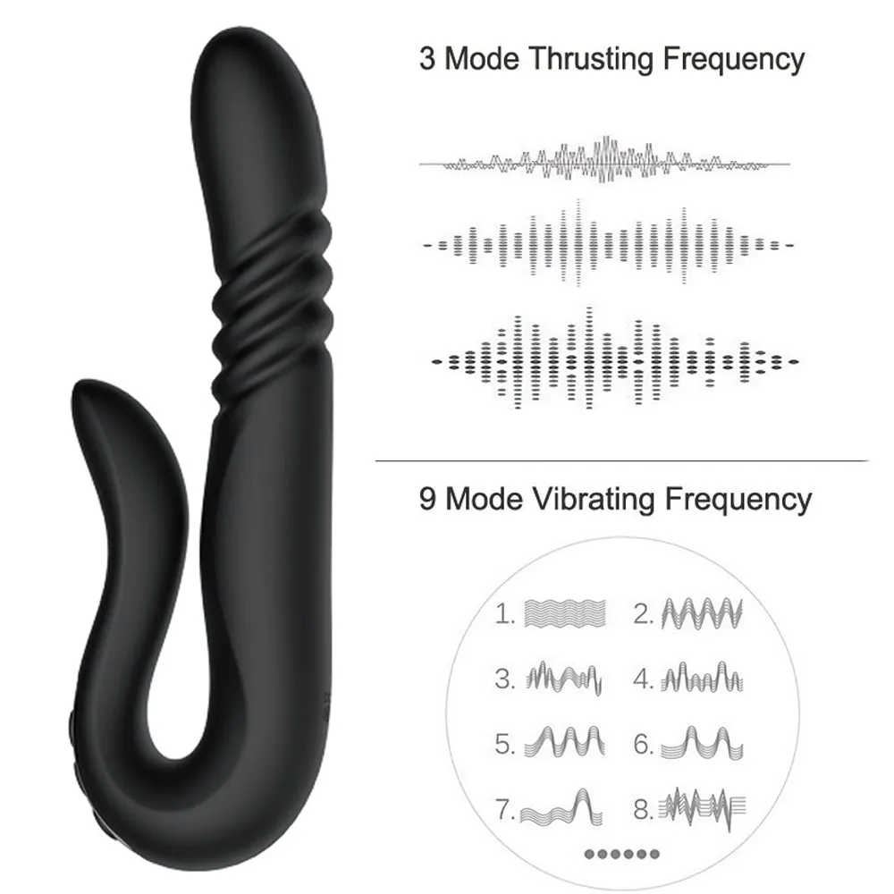 Automatic Telescopic Rotation Heating Vaginal Massage Vibrator