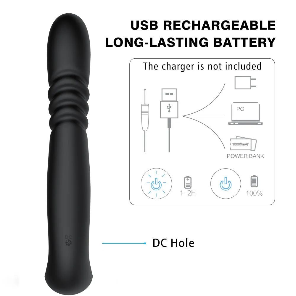 Automatic Telescopic Rotation Heating Vaginal Massage Vibrator