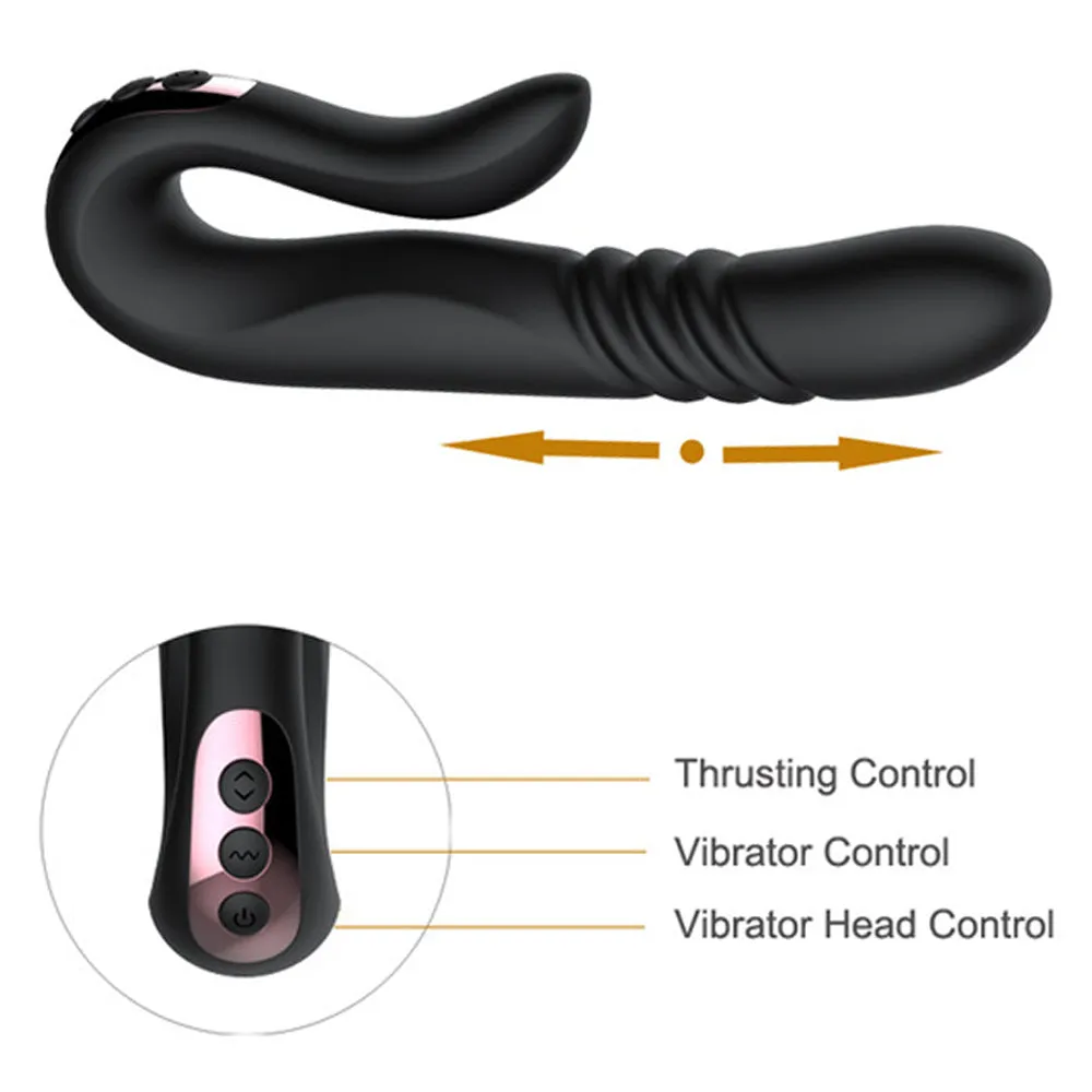 Automatic Telescopic Rotation Heating Vaginal Massage Vibrator
