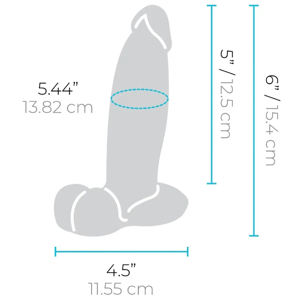 B-Vibe Slipskin Realistic Silicone Dildo- 6 Girthy Brown