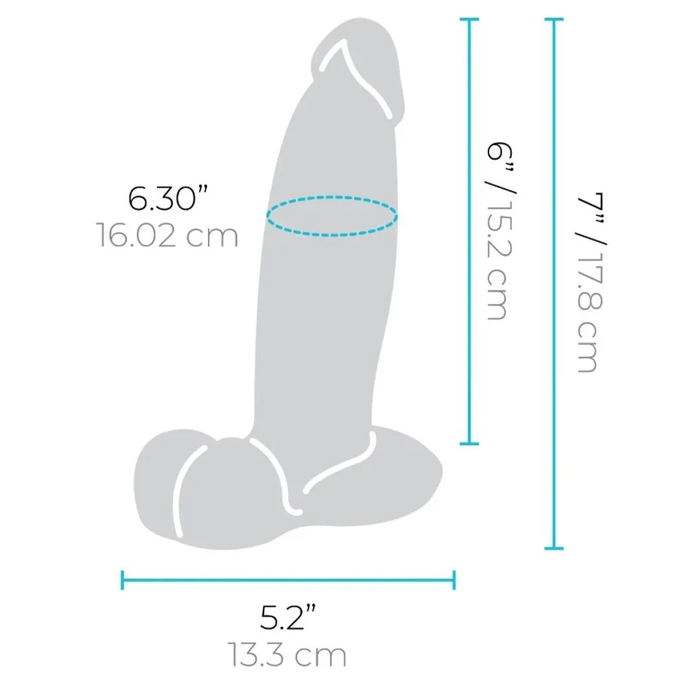B-Vibe Slipskin Realistic Silicone Dildo- 7 Girthy Mocha