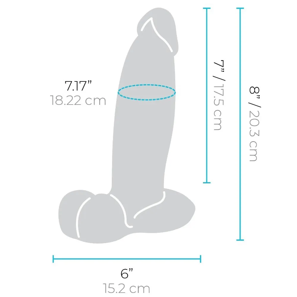 B-Vibe Slipskin Realistic Silicone Dildo- 8 Girthy Brown