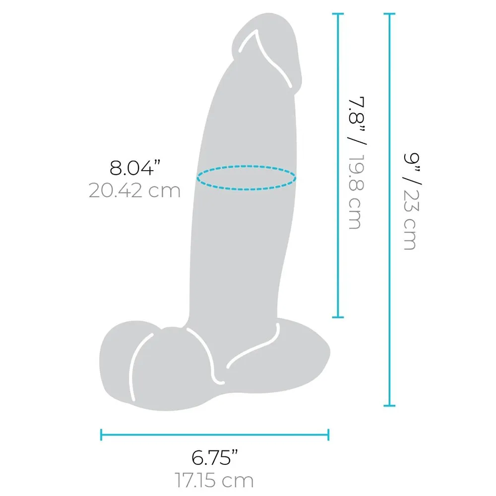 B-Vibe Slipskin Realistic Silicone Dildo- 9 Girthy Cream