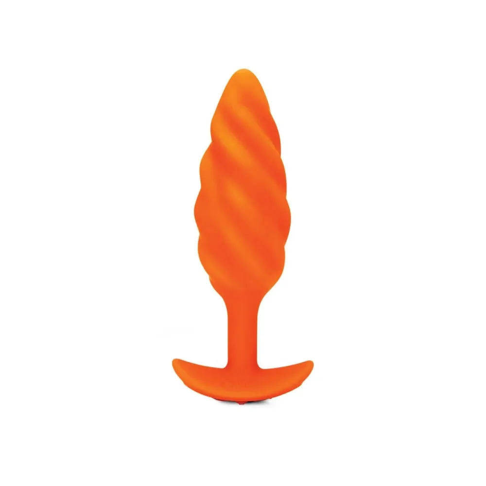 B-vibe Swirl Texture Plug Orange