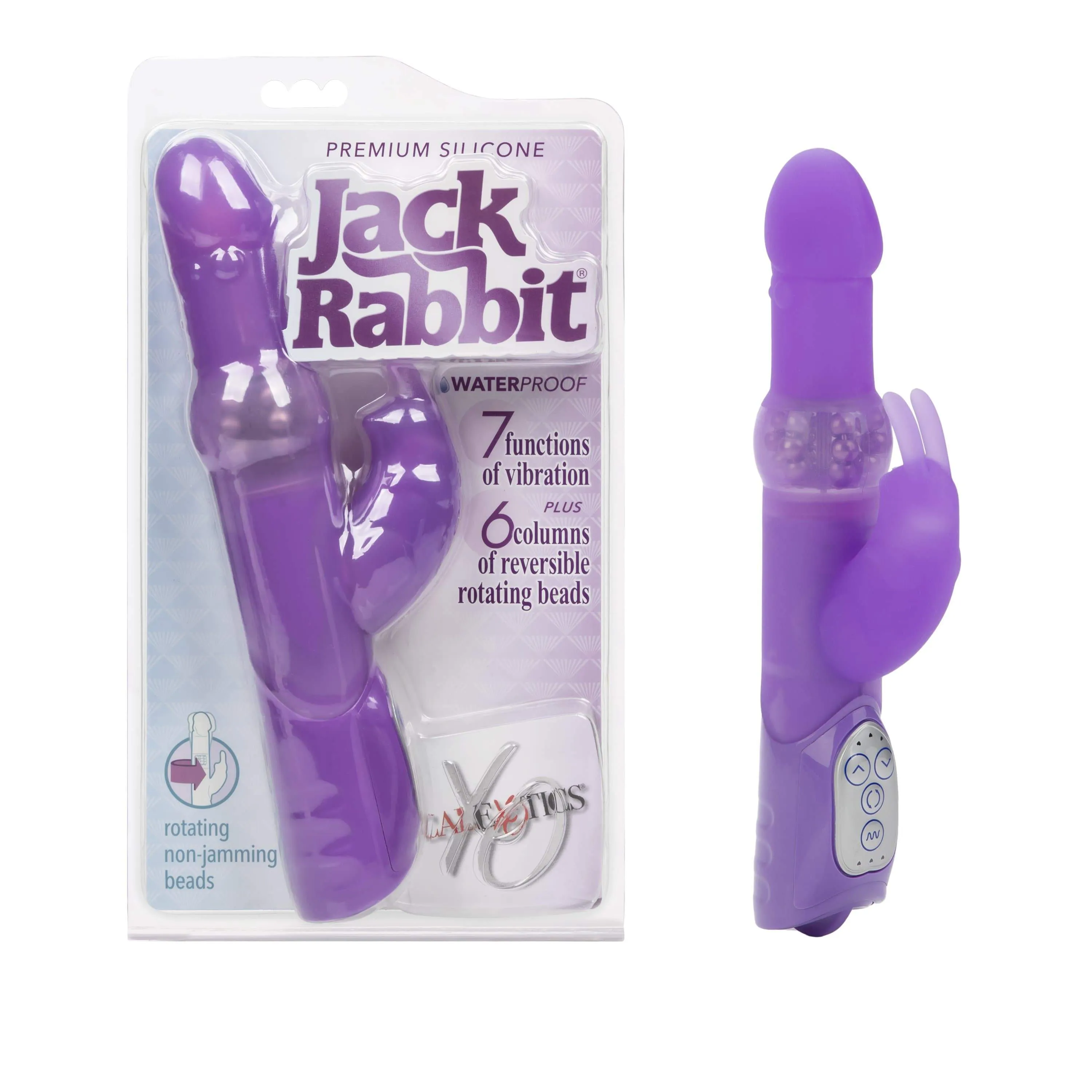 California Exotics - Jack Rabbit Premium Silicone Jack Rabbit Vibrator (Purple)