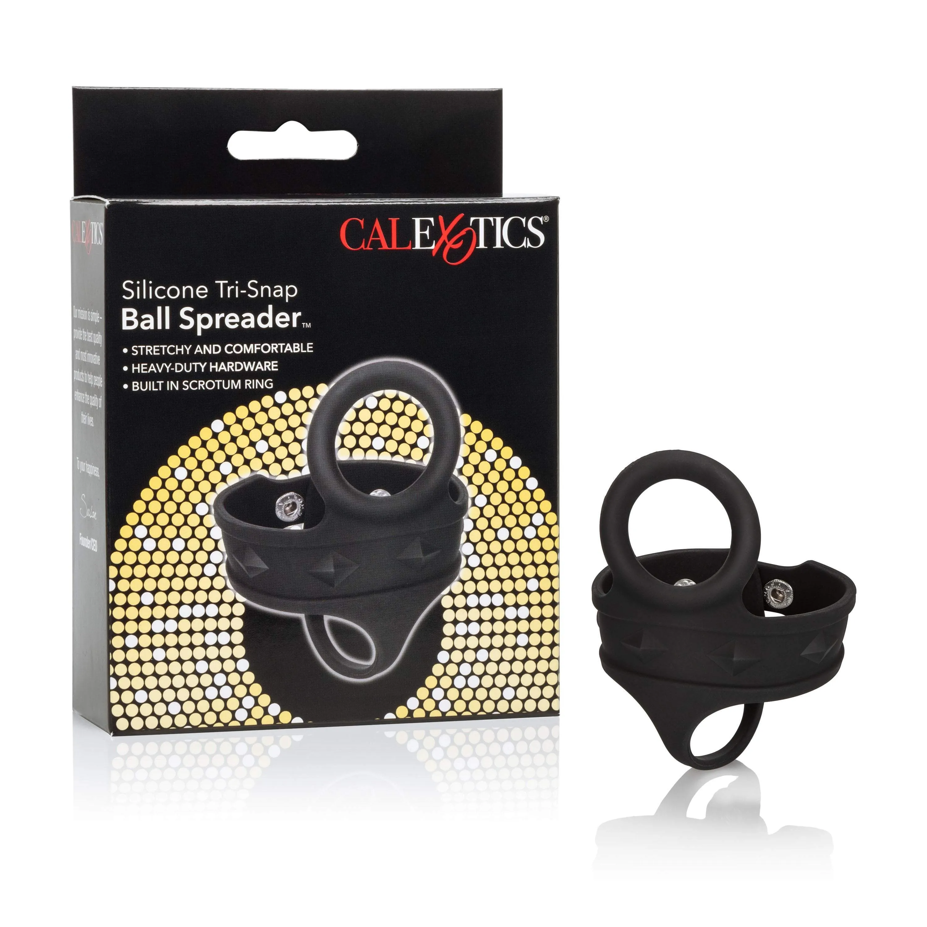 California Exotics - Silicone Tri Snap Ball Spreader (Black)