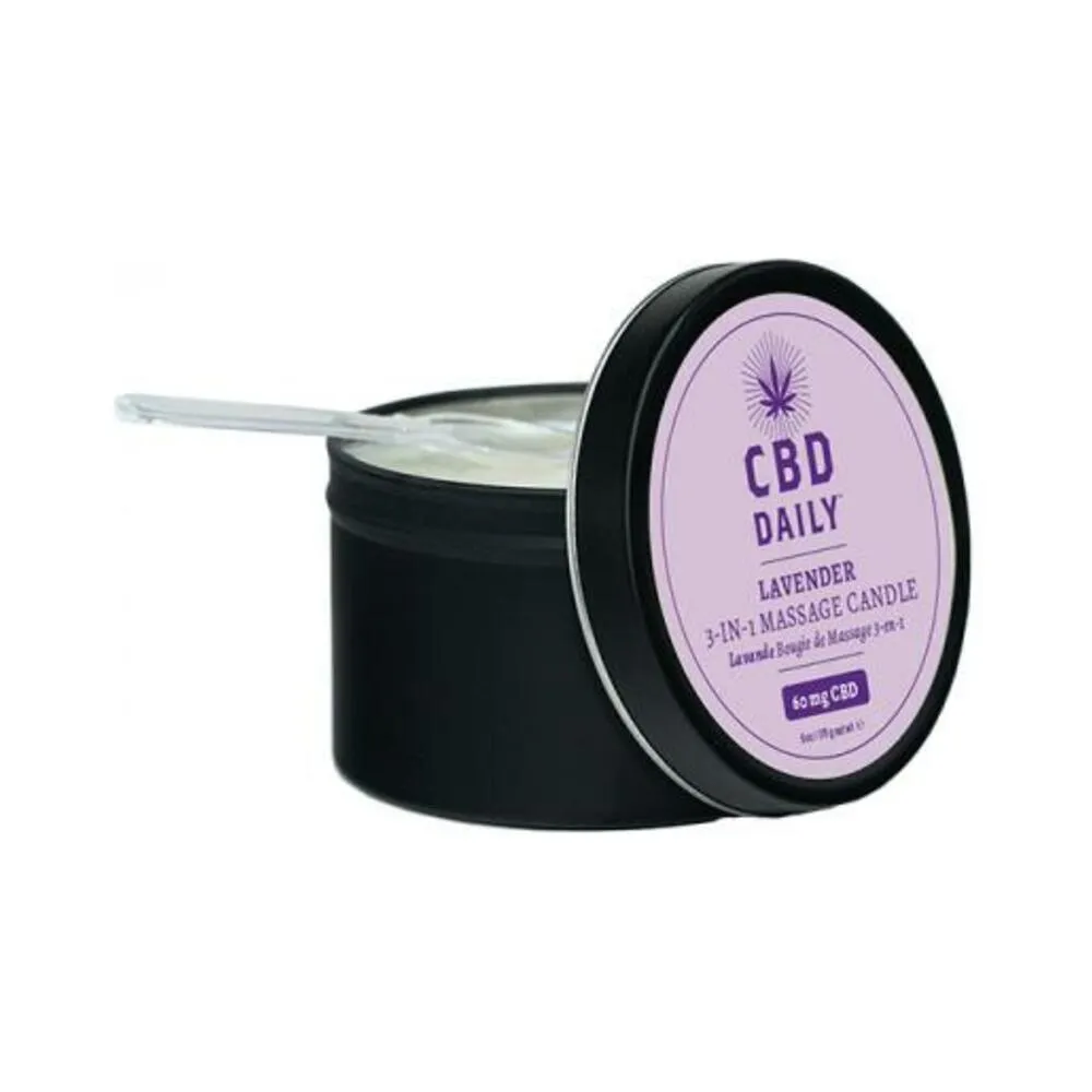 Cbd Daily Massage Candle - Lavender 6 Oz.