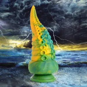 Creature Cocks Monstropus Tentacled Monster Silicone Dildo - Green/Yellow