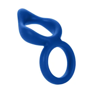 F-88: DOUBLE RING 100% LIQUID SILICONE BLUE