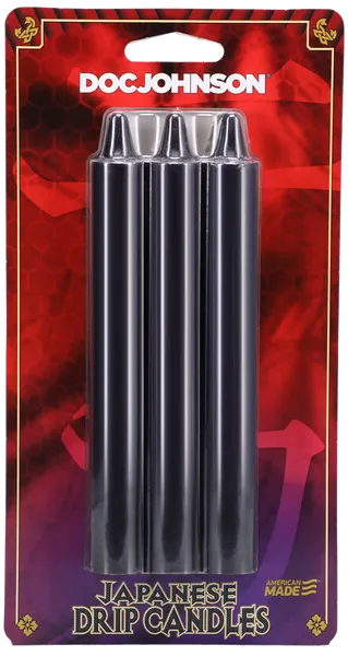 Japanese Drip Candles - 3 Pack - Black