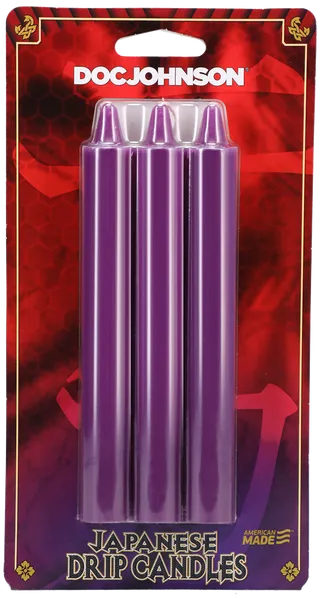 Japanese Drip Candles - 3 Pack - Purple