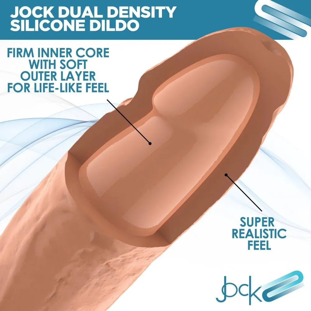 Jock 10 Dual Density Silicone Dildo Realistic Dong Suction Cup Couples Sex Toy