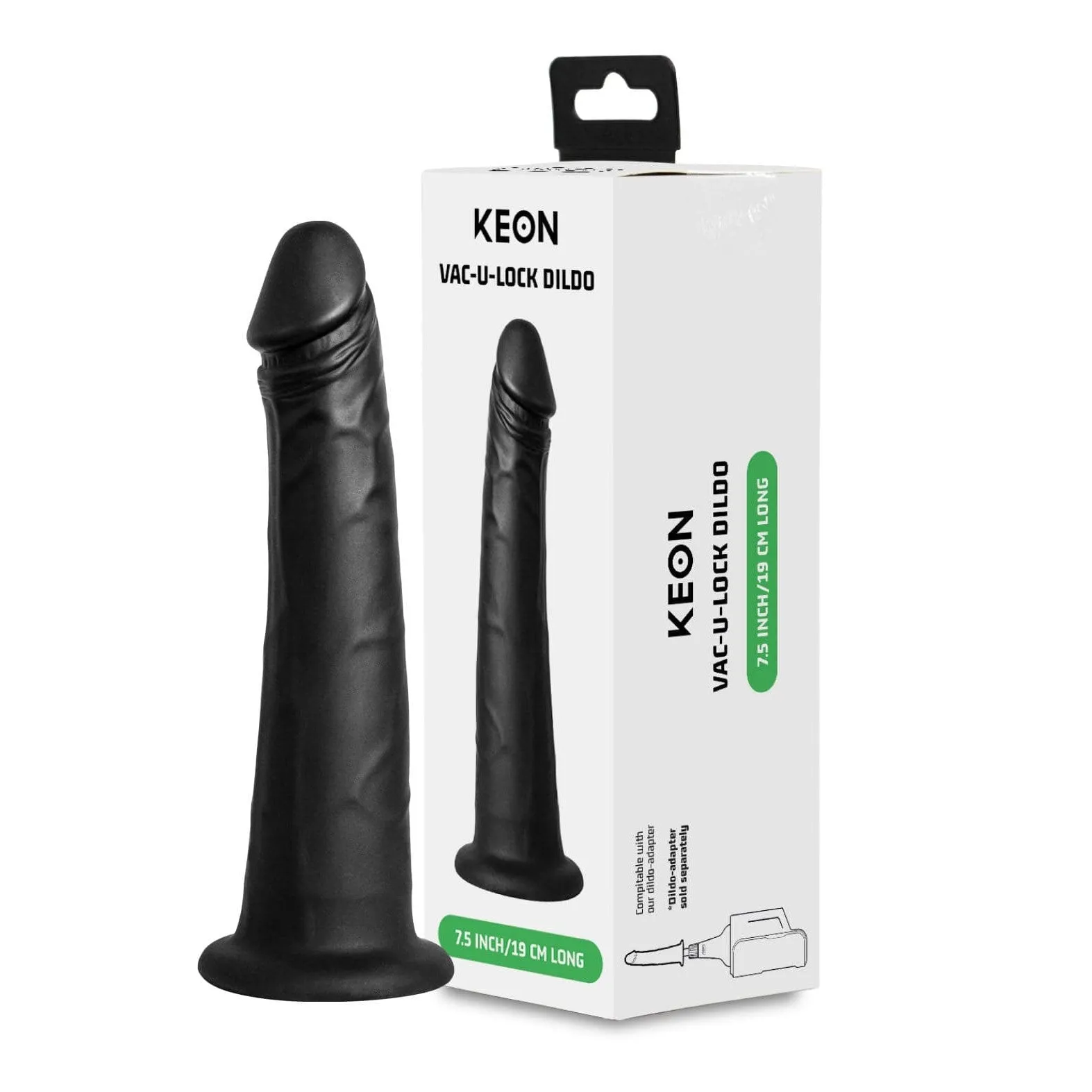 Kiiroo - Keon Vac U Lock Realistic Dildo 7.5 (Black)