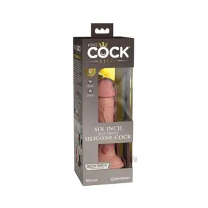 King Cock Elite Silicone Dual-density Cock 6 In. Light