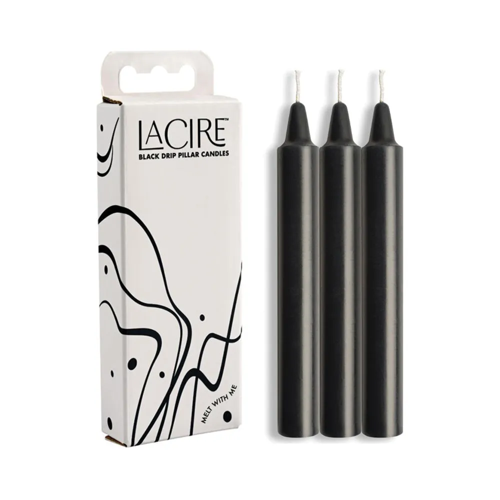 Lacire Drip Pillar Candles - Black
