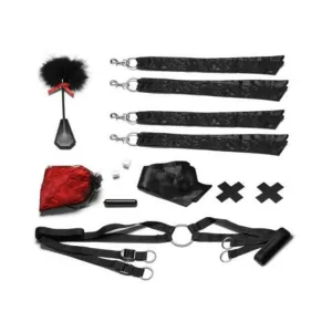 Night Of Romance Satin Cuffs With Rose Petals 6-piece Bedspreader Set