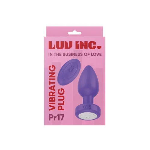 Pr17: VIBRATING PLUG W/ REMOTE - PURPLE