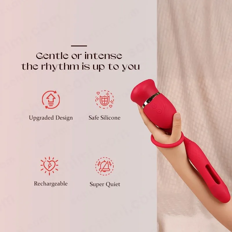 REDLIPS| 4 in 1 Licking Sucking Flapping and Vibrating G-Spot Clit Stimulator