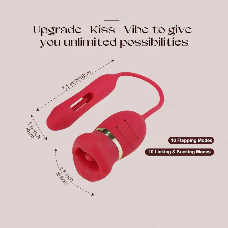 REDLIPS| 4 in 1 Licking Sucking Flapping and Vibrating G-Spot Clit Stimulator