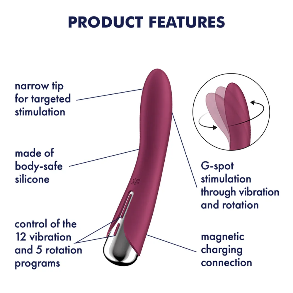 Satisfyer Spinning Vibe 1 ROTATING G-Spot Vibrator USB Unisex Personal Sex Toy