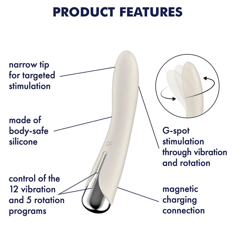 Satisfyer Spinning Vibe 1 ROTATING G-Spot Vibrator USB Unisex Personal Sex Toy