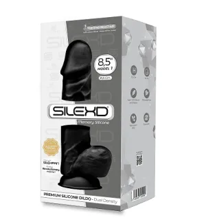 Silexd 8.5 Model 4 Silicone Dildo Suction Cup Balls Black