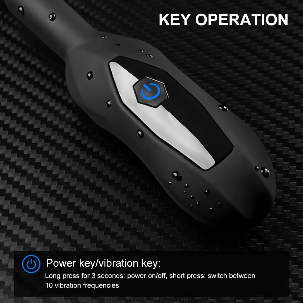 Silicone 10 Vibrating Modes Penis Plug Urethral Sounding Sex Toy