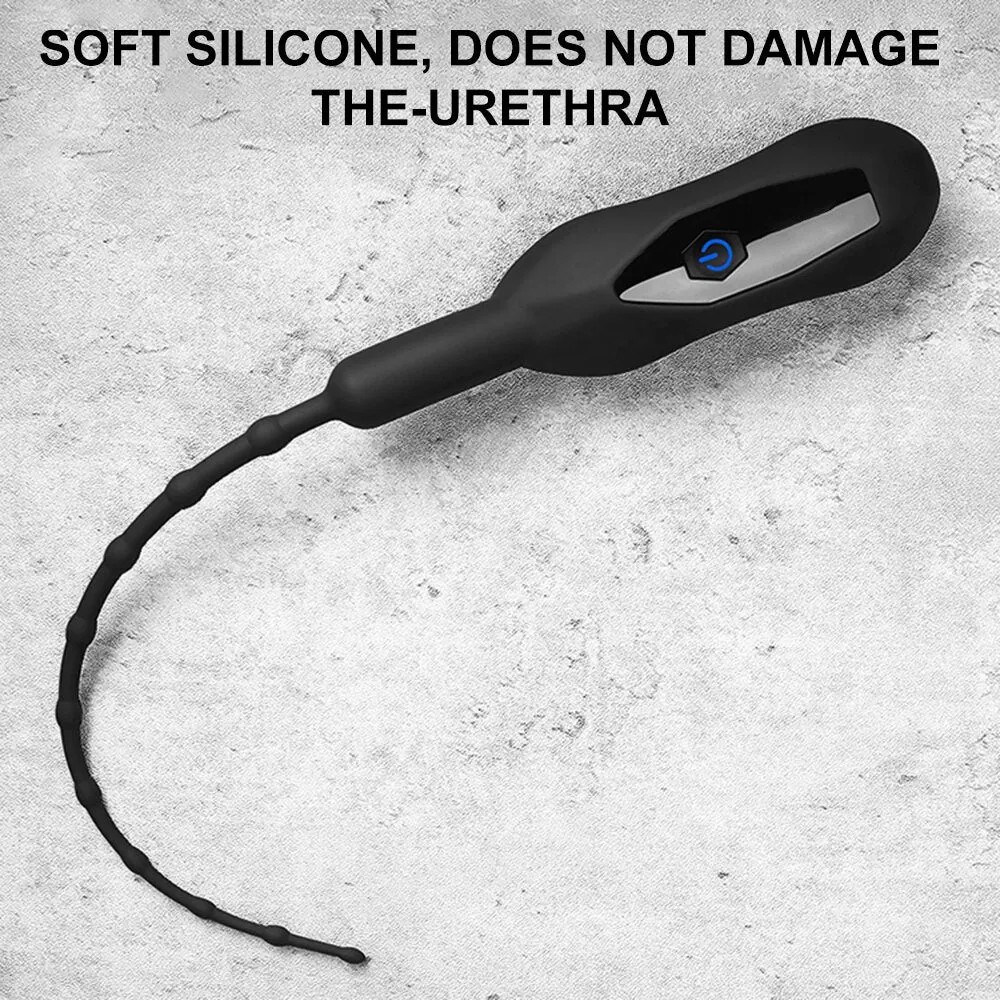 Silicone 10 Vibrating Modes Penis Plug Urethral Sounding Sex Toy