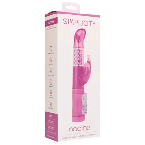 Simplicity NADINE rabbit vibrator - rotating dual motors - Pink