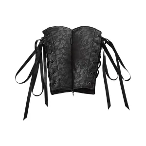 Sincerely Lace Corset Arm Cuffs O/S Black