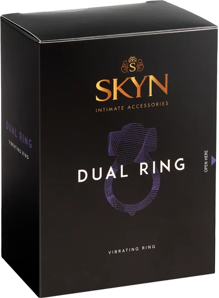 SKYN Dual Vibrating Cock Ring Finger Clitoral Stimulator Couples Vibe Sex Toy