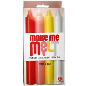 The 9's. Make Me Melt Sensual Warm-Drip Candles. 4 Pack. Pastel