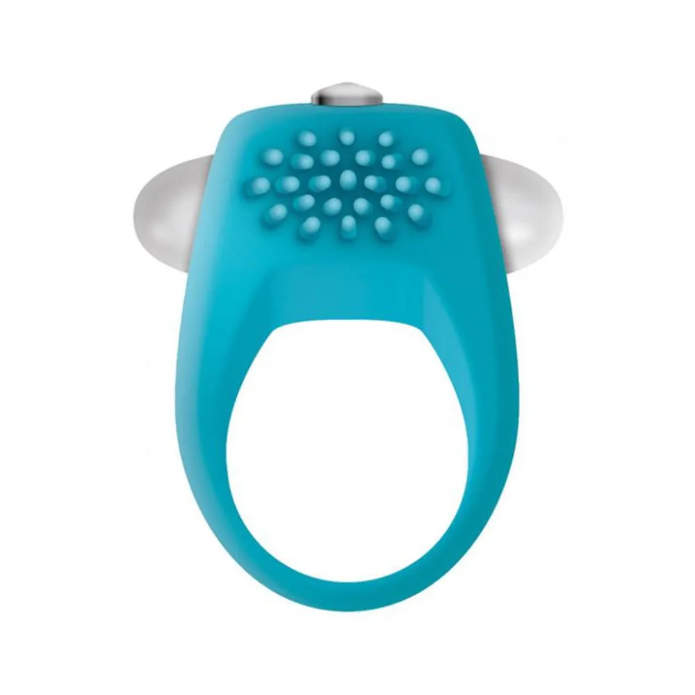 The Teal Tickler Vibrating Cock Ring