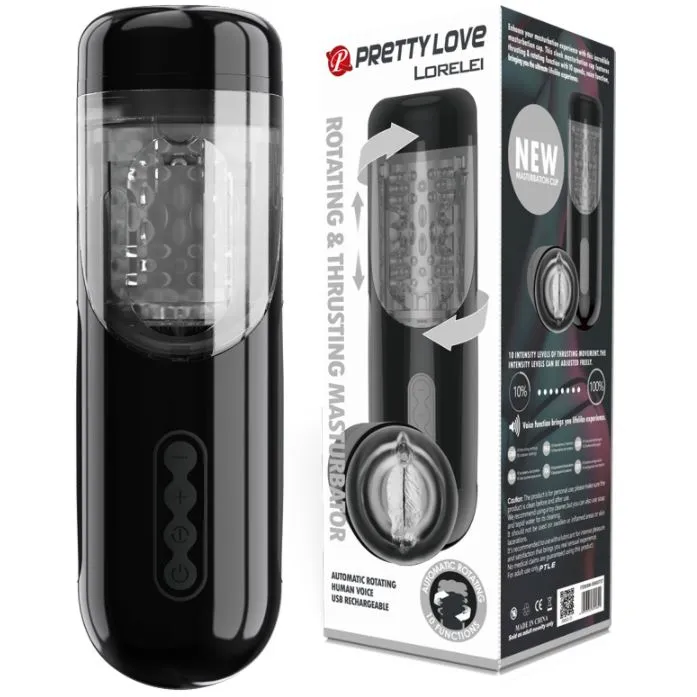 Thrusting & Rotating Male Masturbator Vibrating Talking