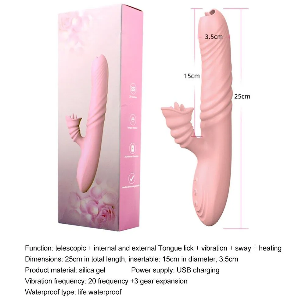 Tongue Rotating Thrusting Heating Sucking AV Wand