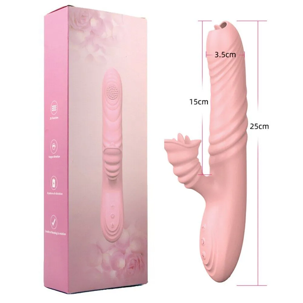 Tongue Rotating Thrusting Heating Sucking AV Wand