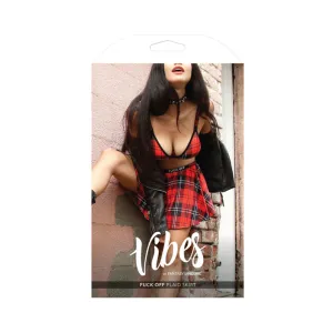 Vibes Fuck Off Plaid Skirt Lxl