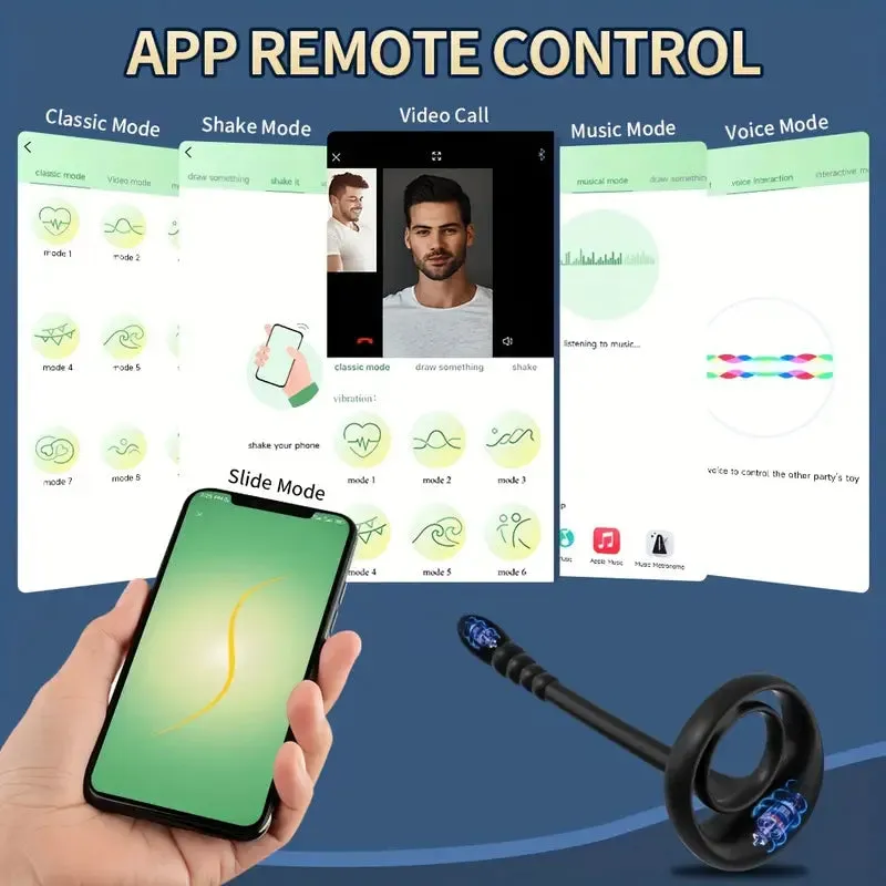 Vibrating Penis Ring Anal Plug Prostate Massage Perineal APP Control